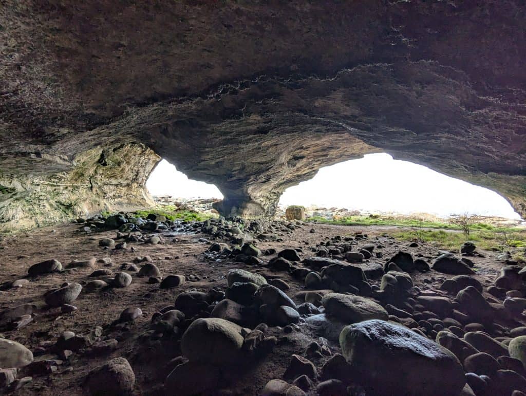 Caves near the King's Cave on the Isle of Arran.